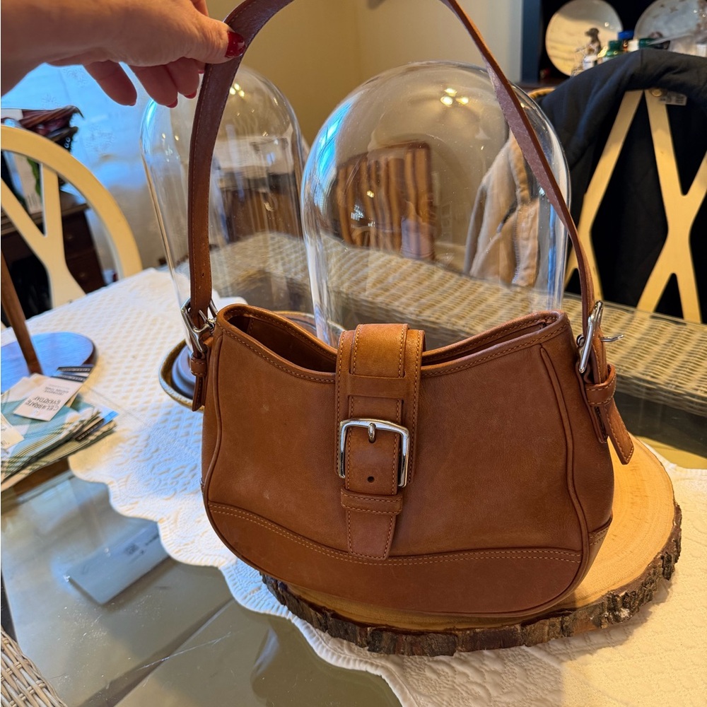 Coach Tan Leather Shoulder Bag